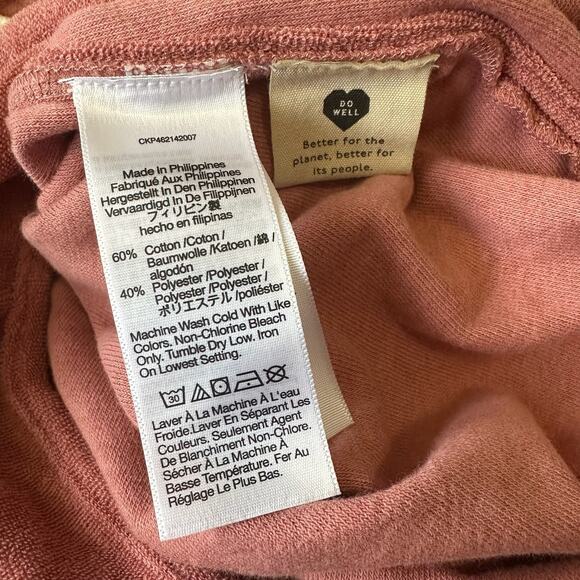 MADEWELL MWL Towel Terry Romper Dusty Rose Drawstring Waist Summer NWT - Picture 12 of 15